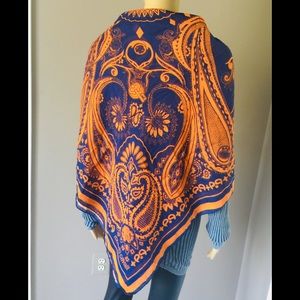BANDANA PRINT SQUARE SCARF XL